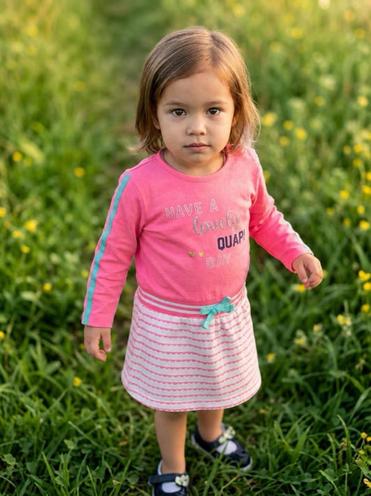 Quapi Jurkje Lovely Day Roze – Meisjes Sweatjurk
