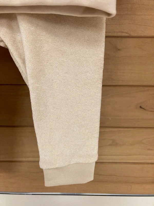 Terry sweater and pants smoke beige