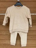 Terry sweater and pants smoke beige