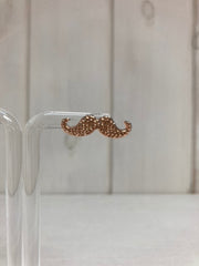 Sparkling Moustache Stud Oorbellen