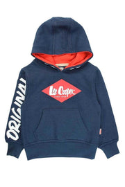 Lee Cooper Navy Jongens Hoodie met Logo