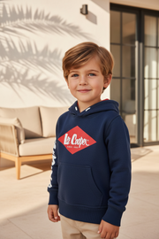 Lee Cooper Navy Jongens Hoodie met Logo