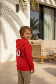 Lee Cooper Rode Jongens Hoodie met Logo