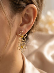 Golden Daisy Duo Oorbellen