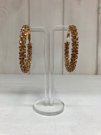 Oorring met strass steentjes goud