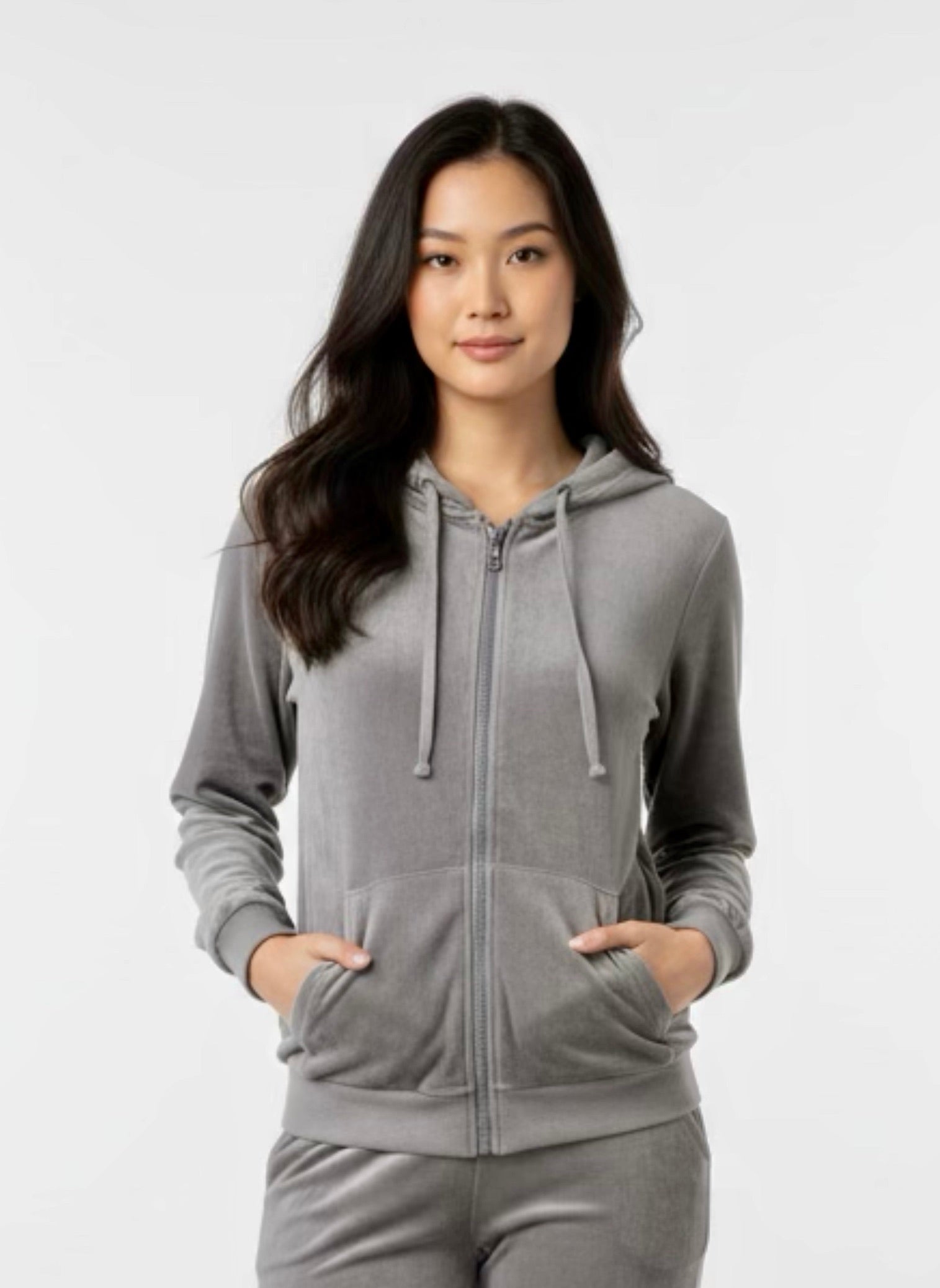 Homepak velvet licht grijs