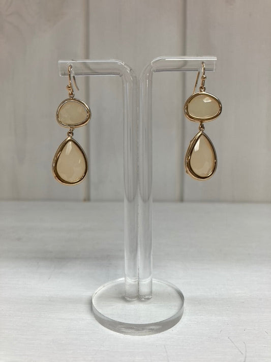 Boucles d'oreilles goutte lumineuses couleur champagne