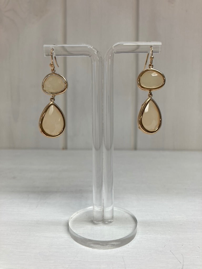 Boucles d'oreilles goutte lumineuses couleur champagne