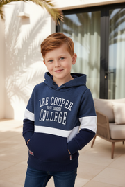Lee Cooper Blauwe Jongens Hoodie College met Colorblock