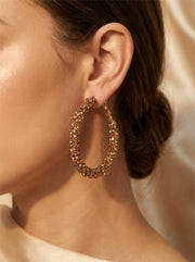 Golden Sparkle Hoop Oorbellen