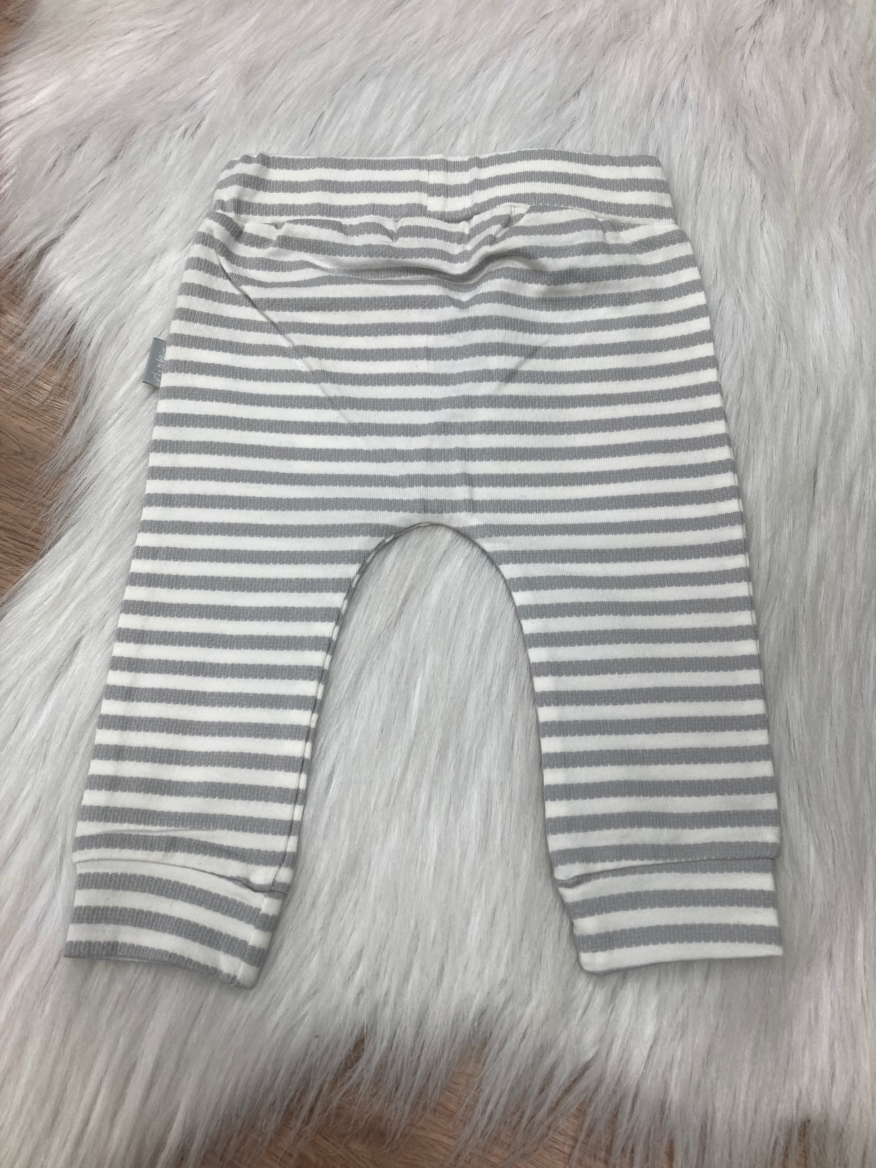 Broekje streepjes grijs/wit