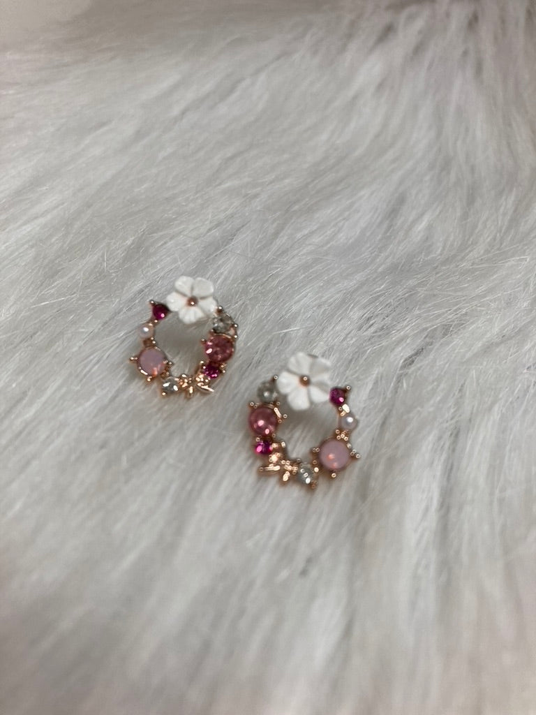 Oorstud cirkel bloemen