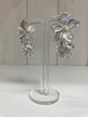 Silver Blossom Statement Oorbellen