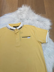 BLVCK Exclusive Lichtgele Herenpolo met Contrastdetails