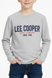Lee Cooper Grijze Jongens Longsleeve met Logo