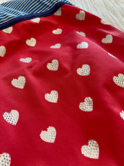 Archimède Marin meisjesbadpak - rood met hartjes