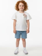 T-shirt puppy roze strik