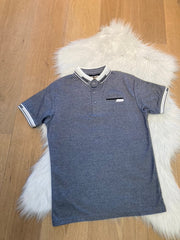 BLVCK Exclusive Grijze Herenpolo met Contrastdetails