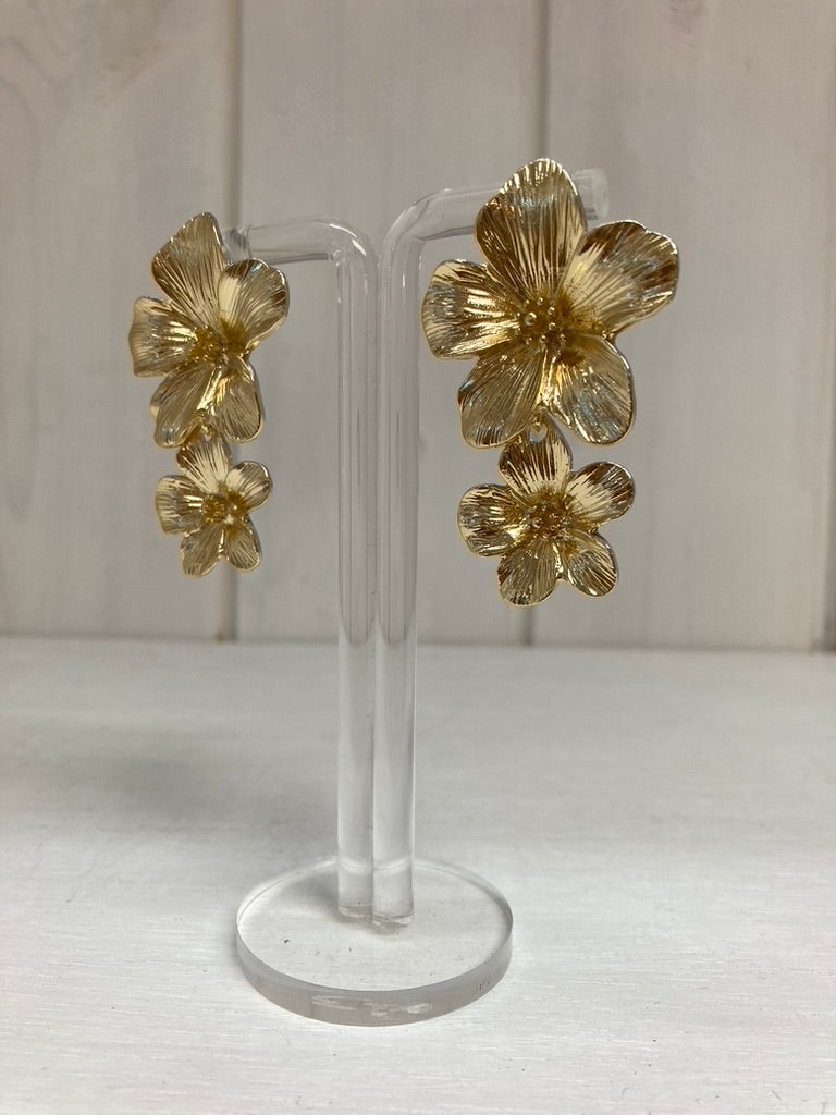 Golden Duo Bloom Oorbellen