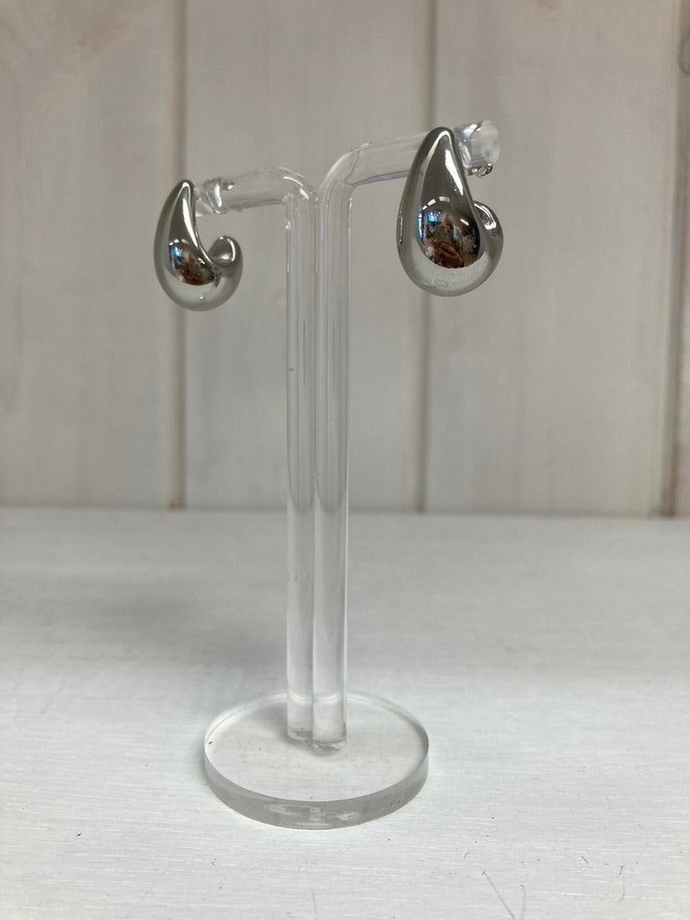 Luna Silver Dome Oorbellen
