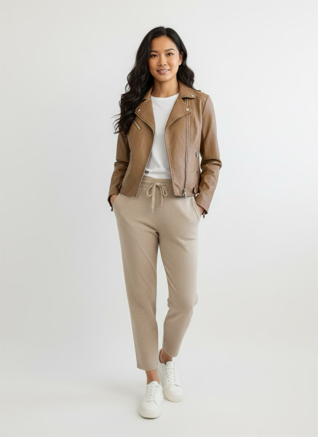 Biker jacket Camel