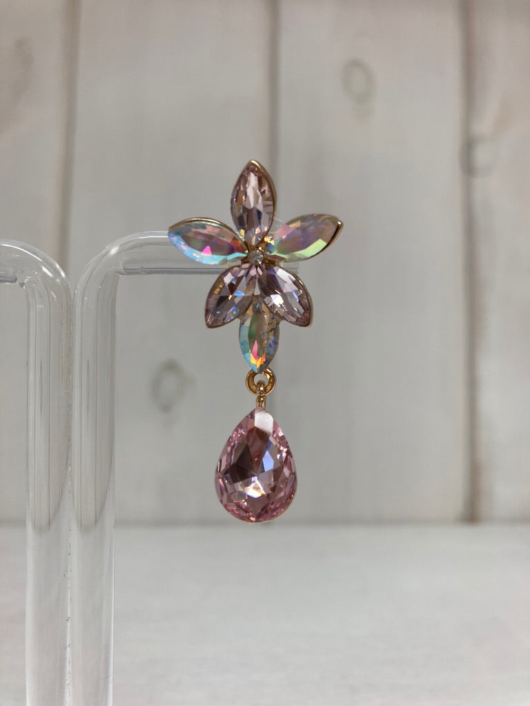 Blush Crystal Bloom Oorbellen
