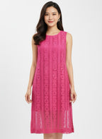 Lace dress pink