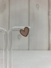 Blush Heart Oorstekers – Roze Hartjes in Goud