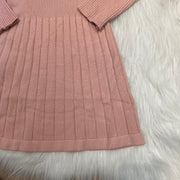 Lichtroze Meisjes Trui-Jurk – Zachte Gebreide Jurk – Outlet