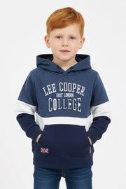 Lee Cooper Blauwe Jongens Hoodie College met Colorblock