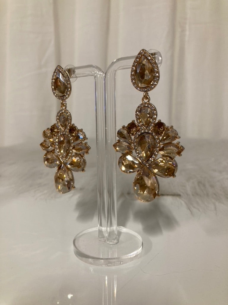 Champagne Royale Crystal Statement Oorbellen