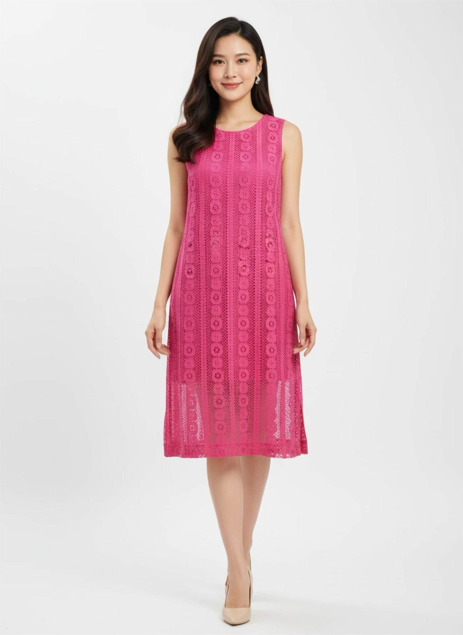 Lace dress pink
