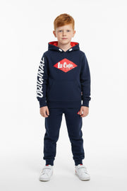 Lee Cooper Navy Jongens Hoodie met Logo