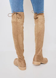 JM Abloom Hoge Beige Dames Boots – Comfortabele Laarzen