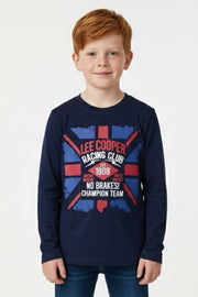 Lee Cooper Navy Jongens Longsleeve Racing Club