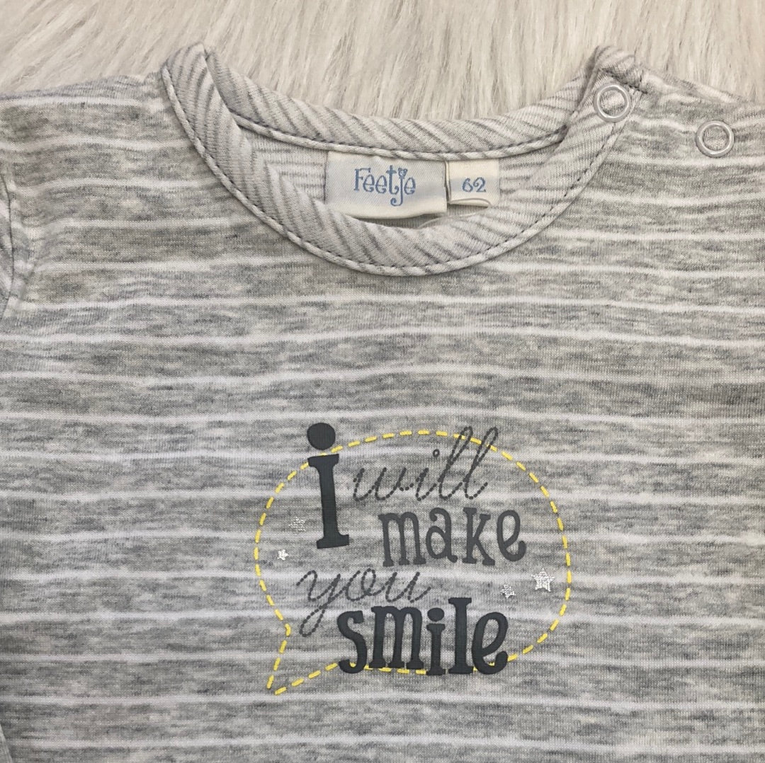 T-shirt streep hello sunshine