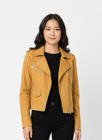 Suede biker jacket
