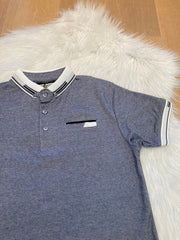 BLVCK Exclusive Grijze Herenpolo met Contrastdetails
