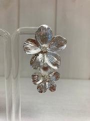 Silver Blossom Statement Oorbellen