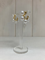 Oorbel ring met parels