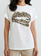 T-shirt with panter lips