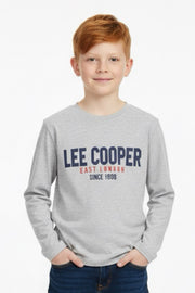 Lee Cooper Grijze Jongens Longsleeve met Logo