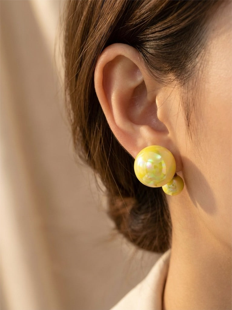 Oorbellen Lilly geel