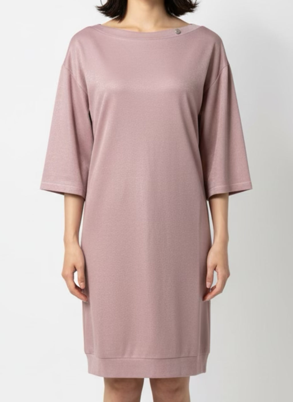 T-shirt dress with shiny coating Pink