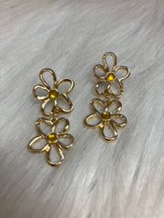 Golden Daisy Duo Oorbellen