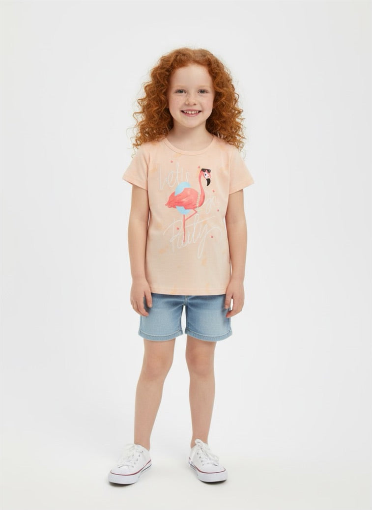 T-shirt Flamingo zalmroze