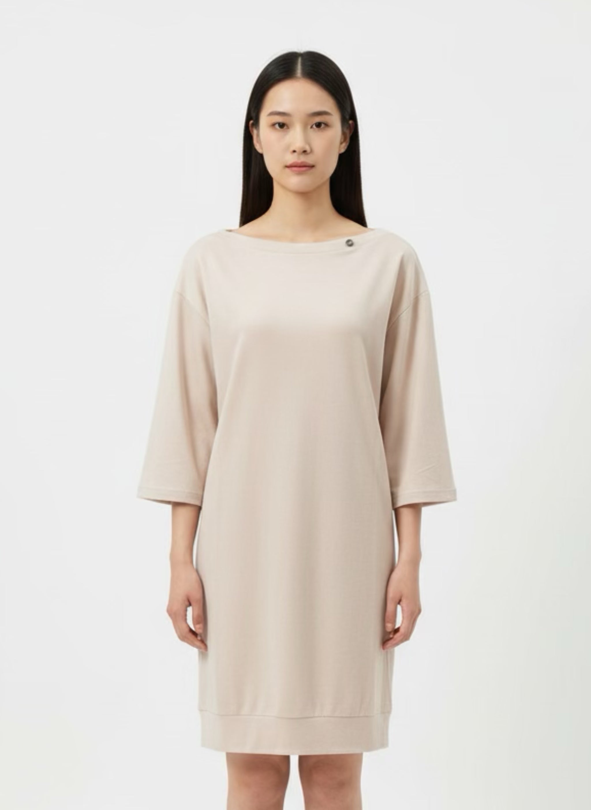 T-shirt dress with shiny coating Off-white