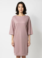 T-shirt dress with shiny coating Pink