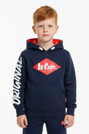 Lee Cooper Navy Jongens Hoodie met Logo