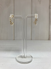 Boucles d'oreilles créoles perles marguerite